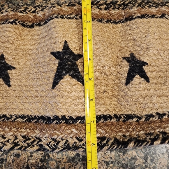 Primitive Black/Tan Star Table Runner - Picture 2 of 6